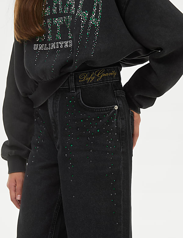 Wicked™ Diamante Wide Leg Jeans (6-16 Yrs)