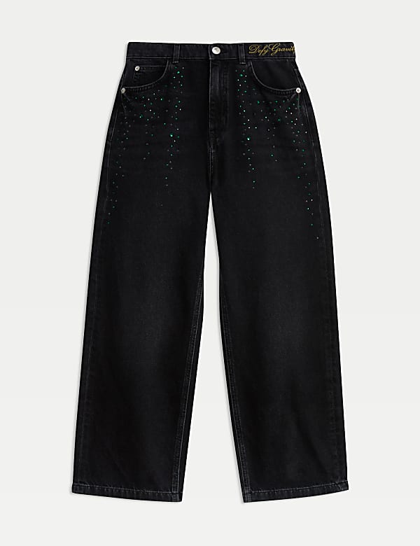 Wicked&trade; Diamante Wide Leg Jeans (6-16 Yrs)