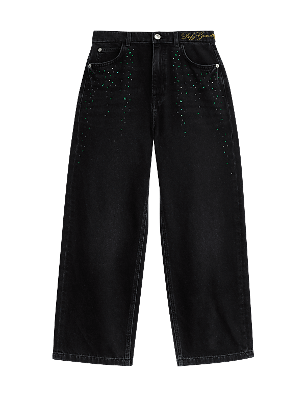 Wicked™ Diamante Wide Leg Jeans (6-16 Yrs)
