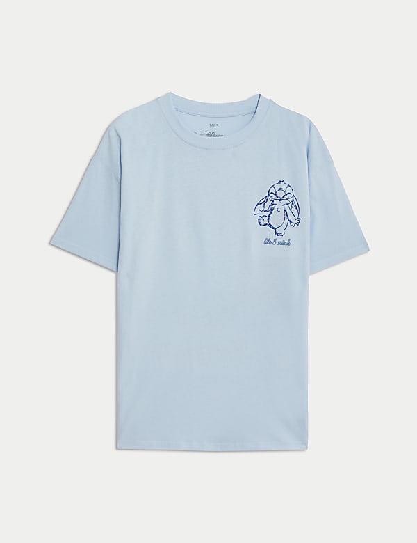 Pure Cotton Lilo & Stitch&trade; Glitter T-Shirt (6-16 Yrs) - CA