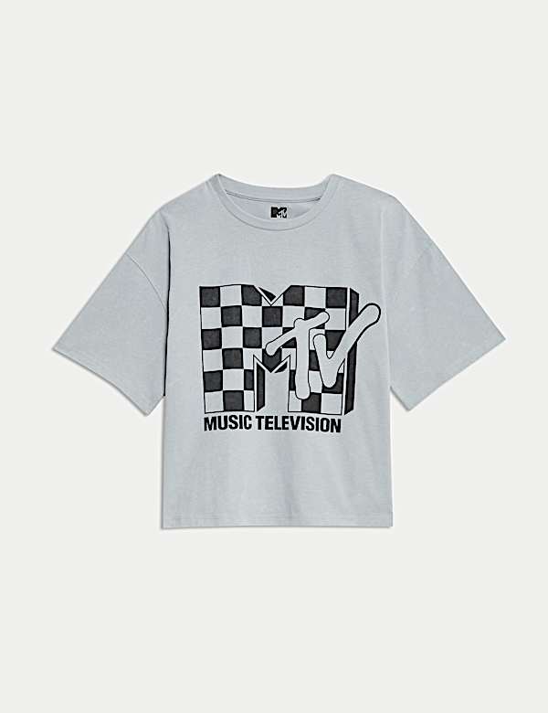 Pure Cotton MTV™ Cropped T-Shirt (6-16 Yrs) - GR