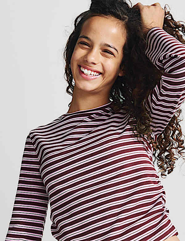Cosy Striped Long Sleeve Top (6-16 Yrs) - CA