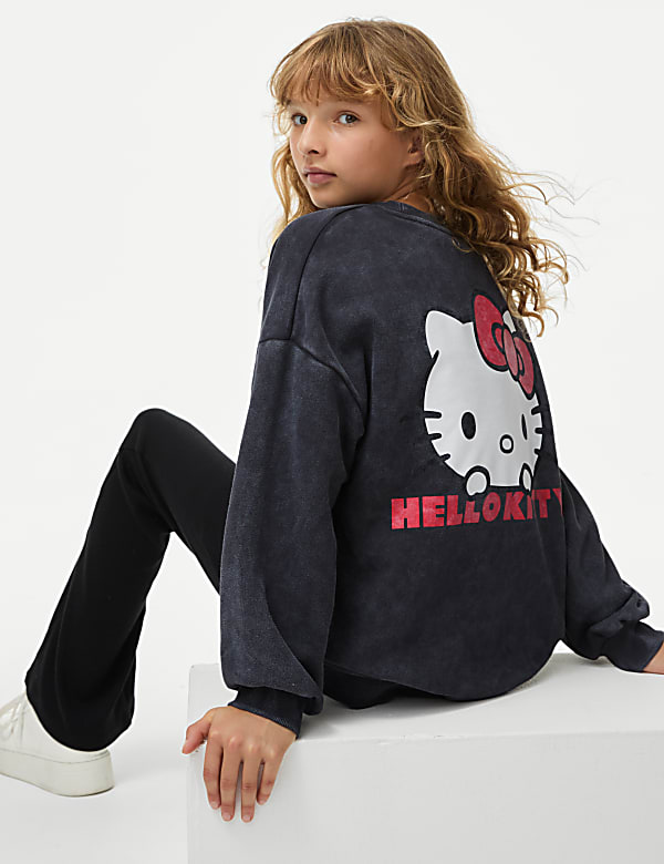 Katoenrijke sweater met Hello Kitty (6-16 jaar) - BE