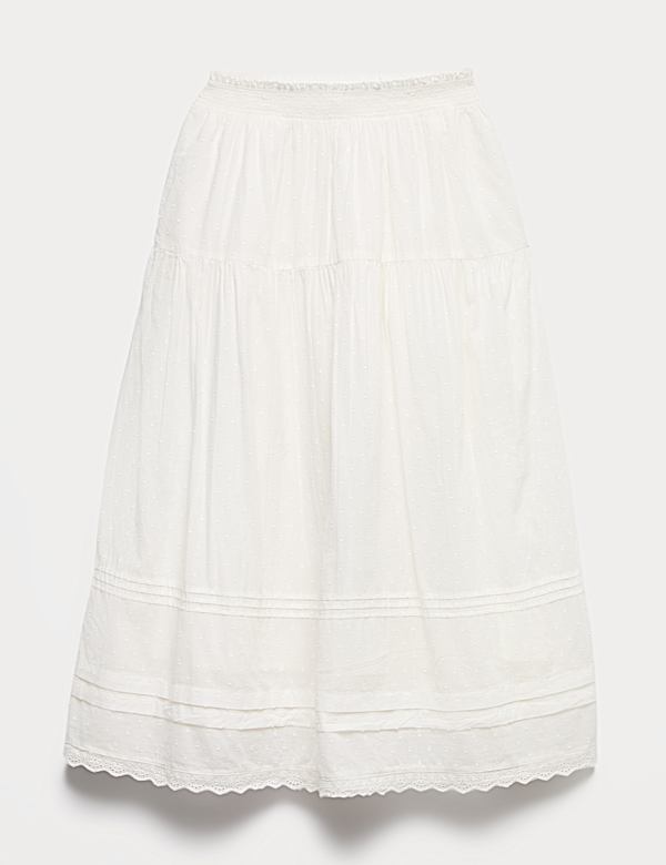 Pure Cotton Pin Tuck Maxi Skirt (6-16 Yrs) | IVORY | Skirts | M&S BE