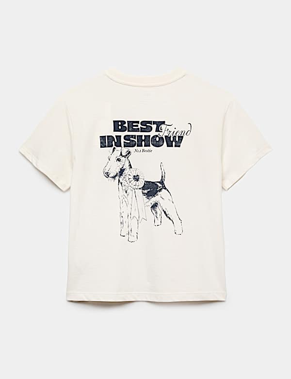 Pure Cotton Dog Show Embellished T-Shirt (6-16 Yrs)