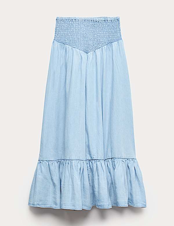Tencel Shirred Maxi Skirt (6-16 Yrs) - JP