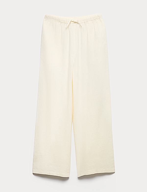 Wide Leg Trousers with Linen (6-16 Yrs)