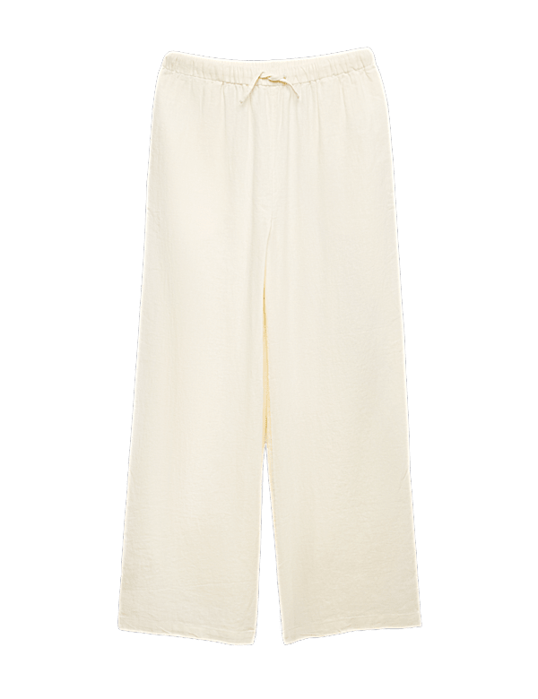 Wide Leg Trousers with Linen (6-16 Yrs)