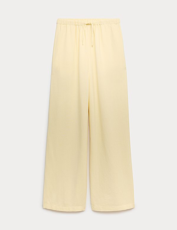 Wide Leg Trousers with Linen (6-16 Yrs)