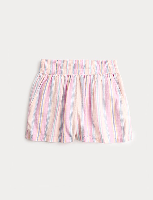 Pure Cotton Striped Shorts (6-16 Yrs)