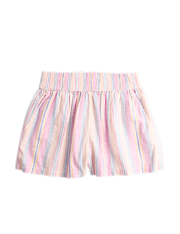 Pure Cotton Striped Shorts (6-16 Yrs)