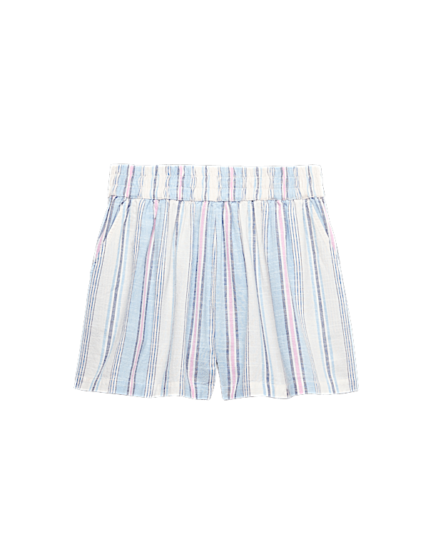 Pure Cotton Striped Shorts (6-16 Yrs)