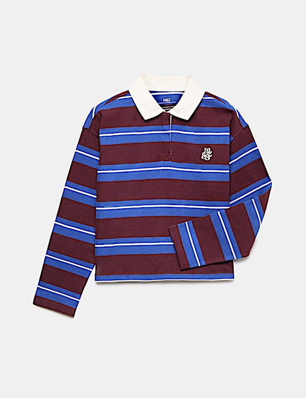 Pure Cotton Striped Rugby Top (6-16 Yrs) - AU