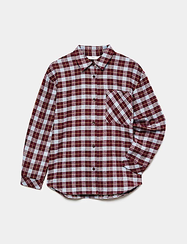 Pure Cotton Checked Flannel Shirt (6-16 Yrs)