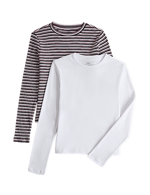 2 Pack Cotton Rich Tops (6-16 Yrs)