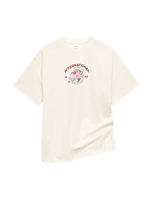 Pure Cotton Percy Pig&trade; Graphic T-Shirt (6-16 Yrs)