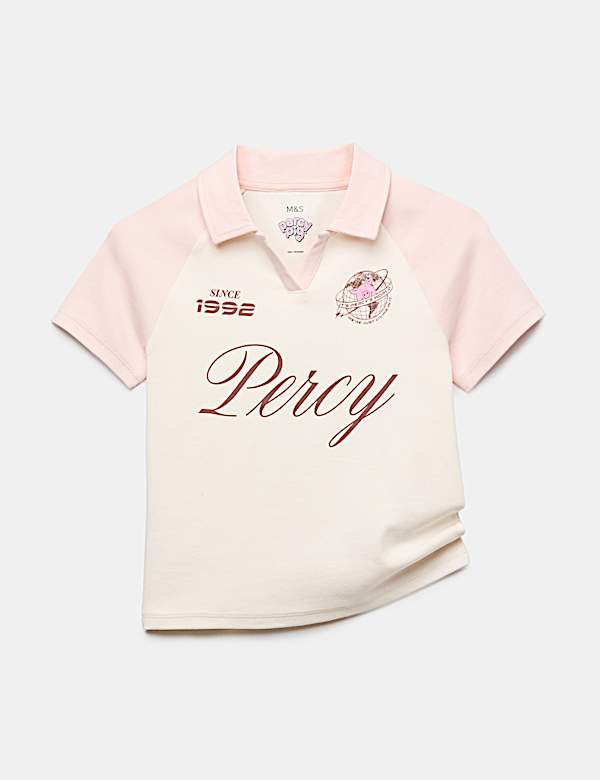 Cotton Rich Percy Pig&trade; Cropped Rugby Top (6-16 Yrs)