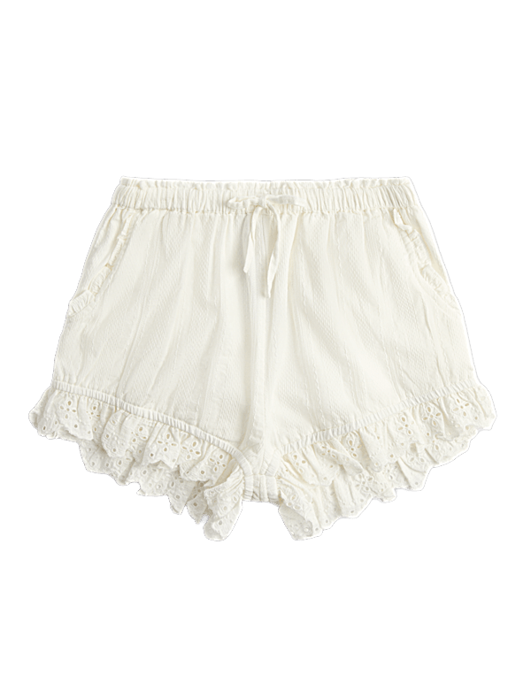 Pure Cotton Broderie Trim Bloomer Shorts (6-16 Years)