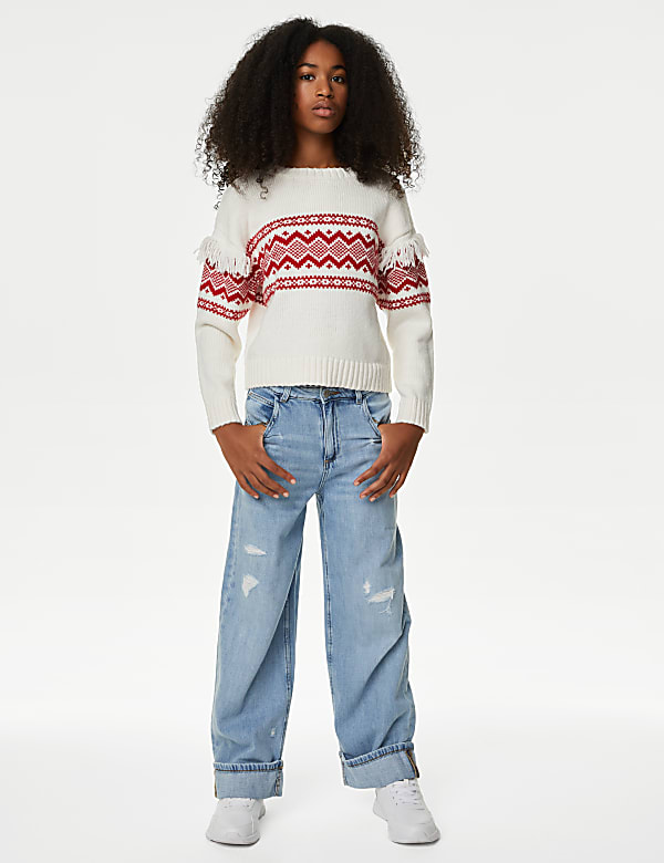 Fair Isle Knitted Jumper (6-16 Yrs) - LU