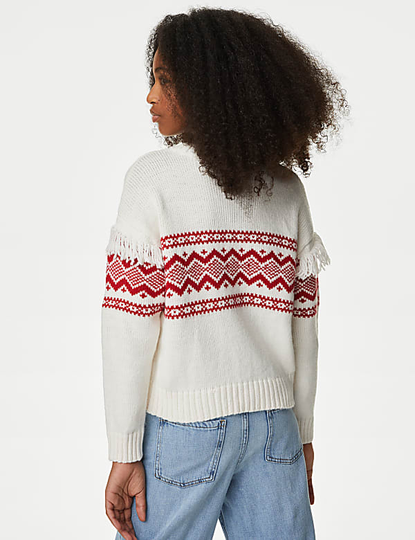 Fair Isle Knitted Jumper (6-16 Yrs) - LU