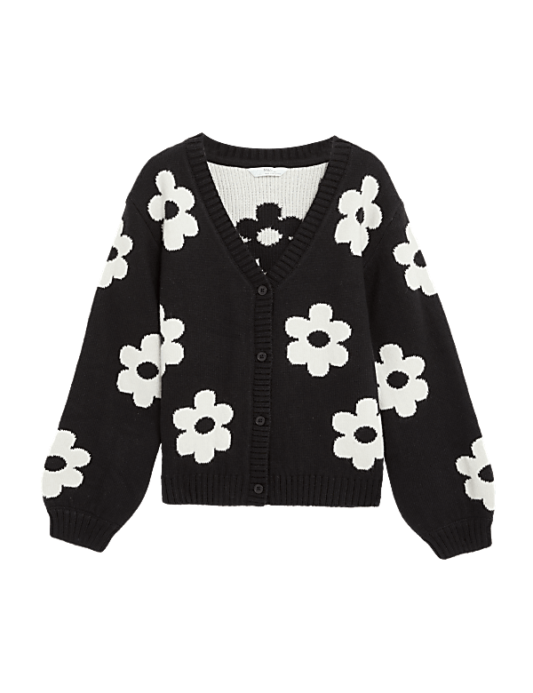 Cotton Rich Floral Cardigan