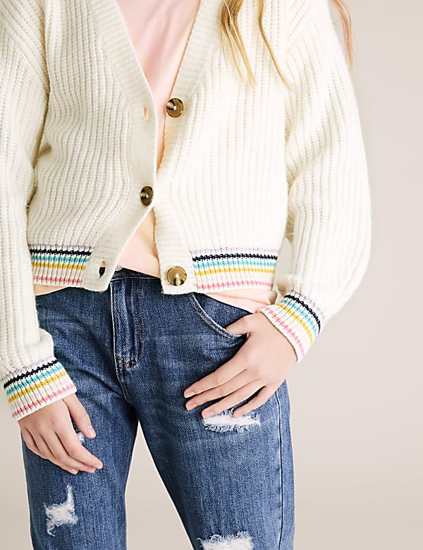 Rainbow Trim Cardigan (6-16 Yrs)