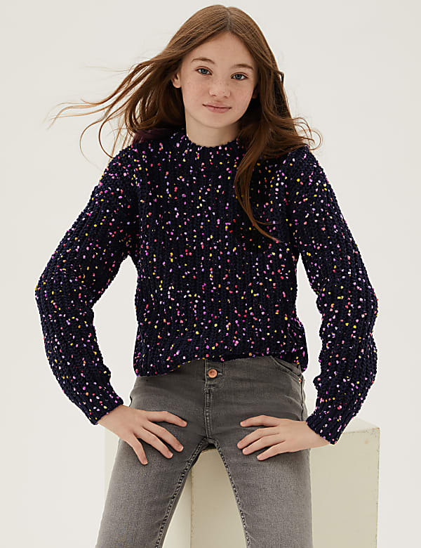 Chenille Multicoloured Jumper (6-16 Yrs)