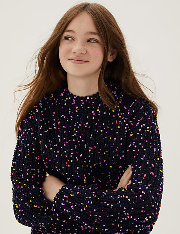 Chenille Multicoloured Jumper (6-16 Yrs)