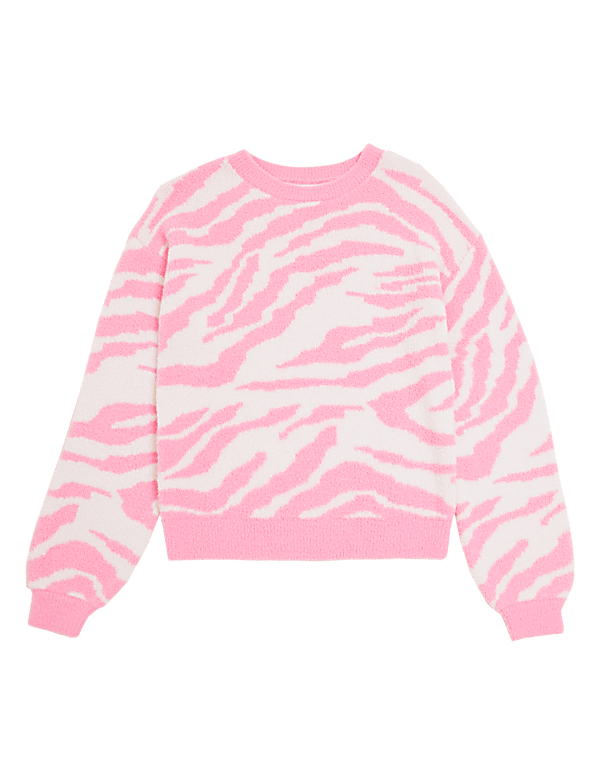 Zebra Print Knitted Jumper (6-16 Yrs)