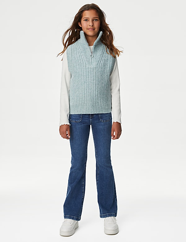 Knitted Half Zip Vest (6-16 Yrs)