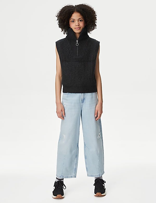 Knitted Half Zip Vest (6-16 Yrs)