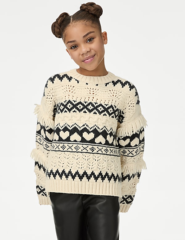 Fair isle heart sweater new arrivals