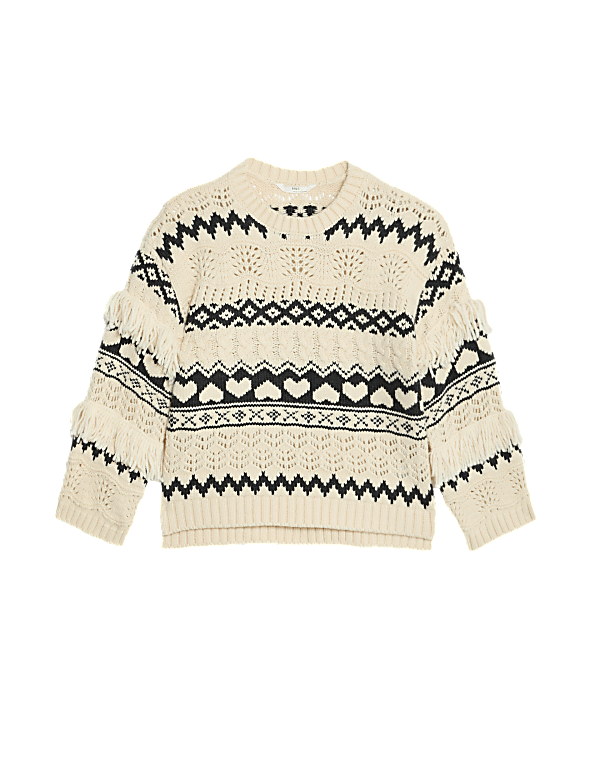 Heart Fair Isle Jumper (6-16 Yrs)