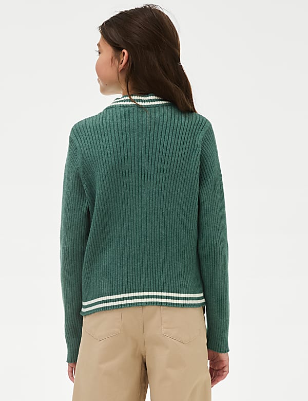 Knitted Zip Through Cardigan (6-16 Yrs) - IT