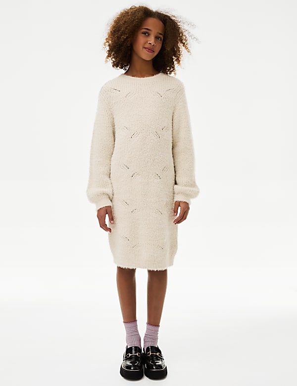 Fluffy Knit Dress (6-16 Yrs)