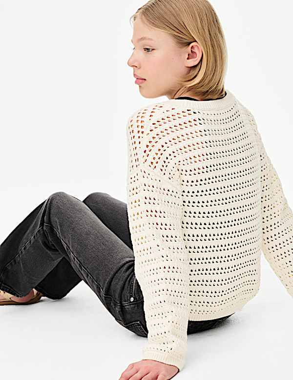 Cotton Rich Knitted Jumper (6-16 Yrs) - CA
