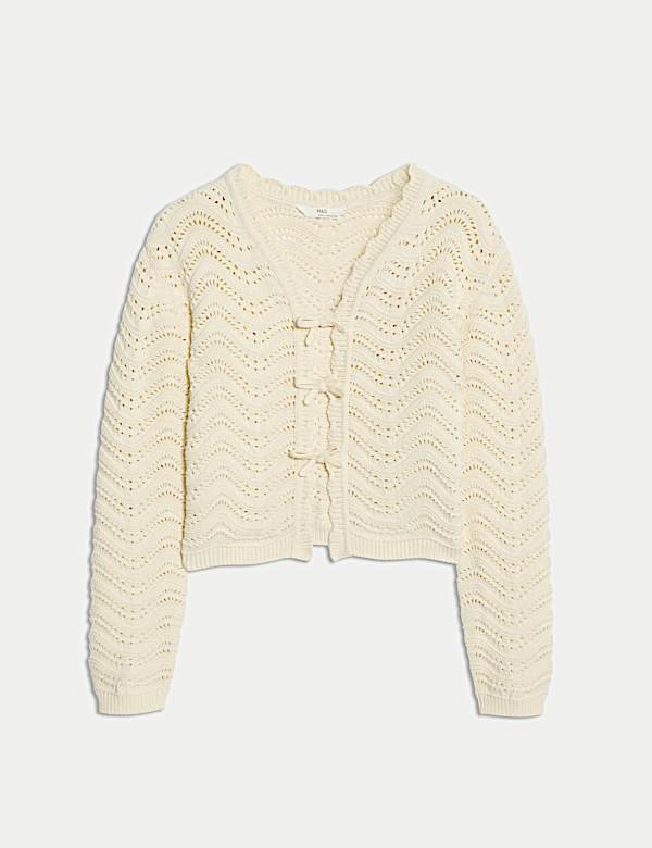 Pure Cotton Knitted Cardigan (6-16 Yrs) - AL