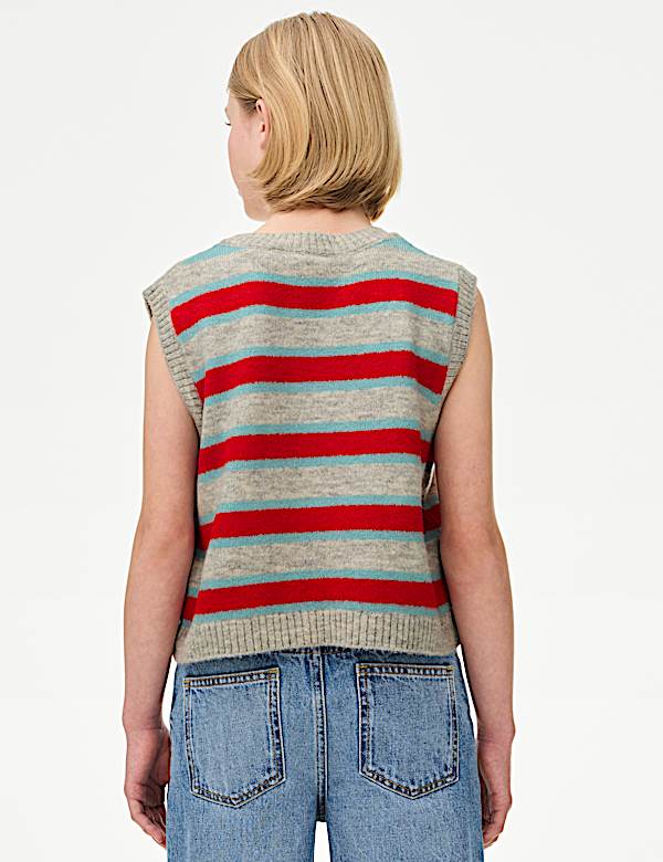 Striped Knitted Vest (6-16 Yrs) - NL