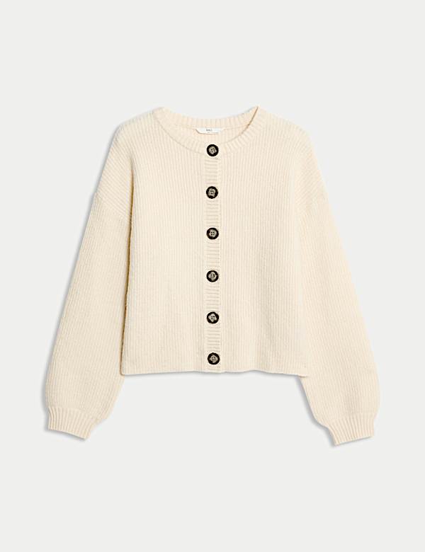 Žebrovaný pletený kardigan (6-16 let) - CZ