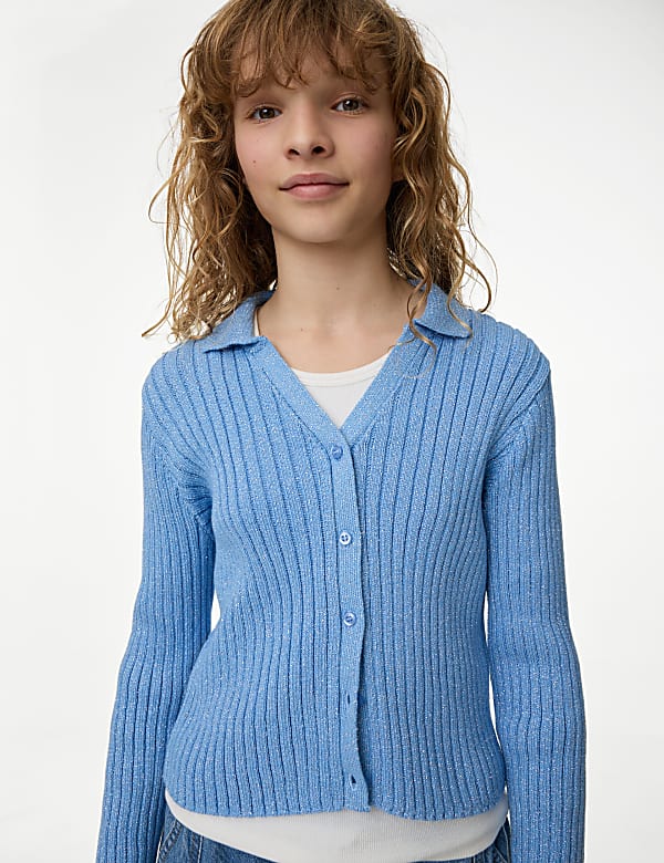 Gilet en maille de coton étincelant (du 6&nbsp;au 16&nbsp;ans) - CA