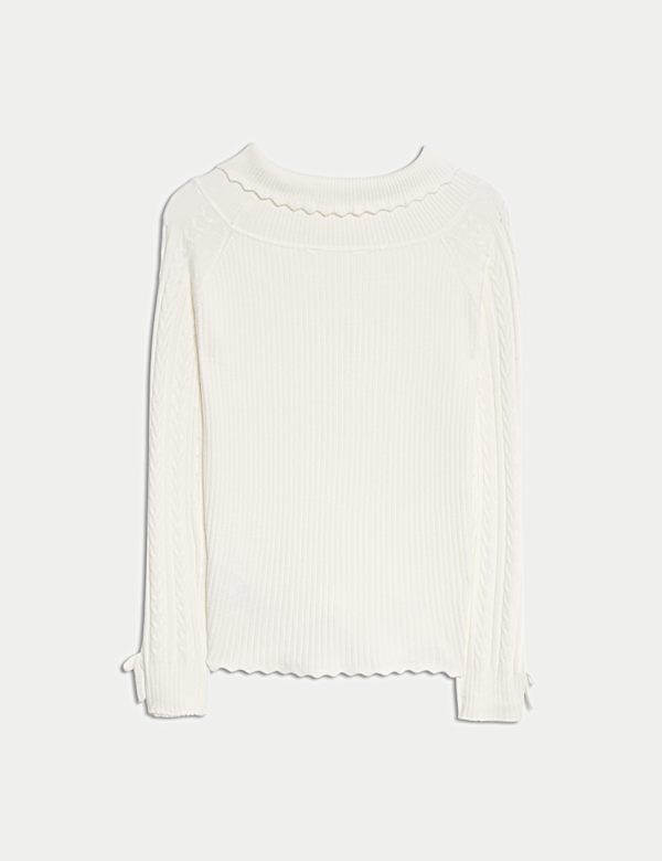 Knitted Bardot Top (6-16 Yrs)