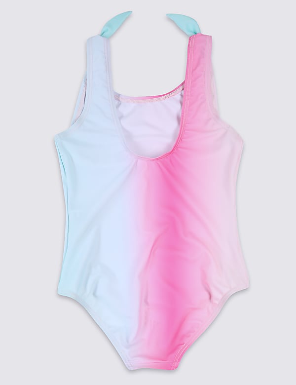 Sustainable Ocean Vibe Slogan Swimsuit (3-16 Years)