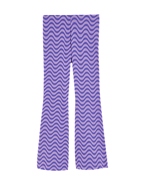 Cotton Rich Printed Flared Leggings