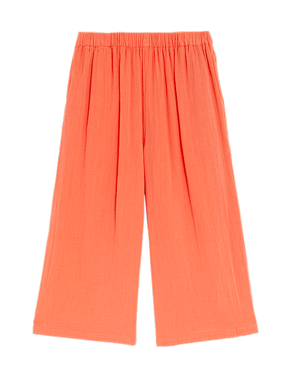 Pure Cotton Wide Leg Trousers