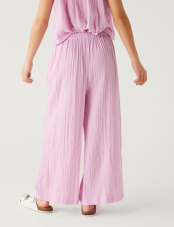 Pure Cotton Wide Leg Trousers