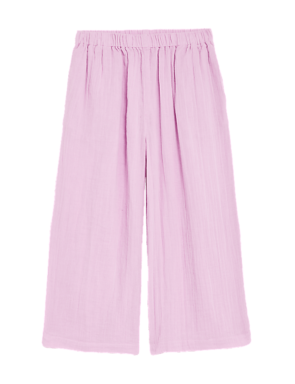 Pure Cotton Wide Leg Trousers