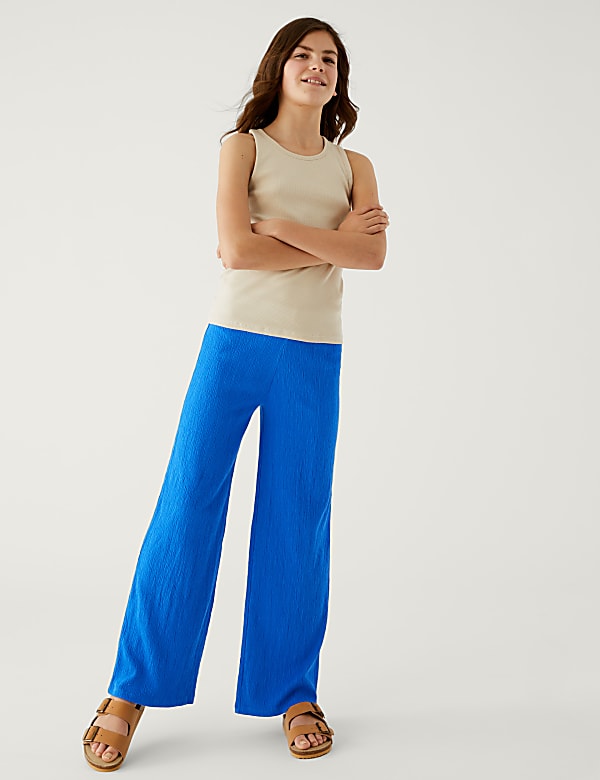 Cotton Blend Flared Trousers (6-16 Yrs)