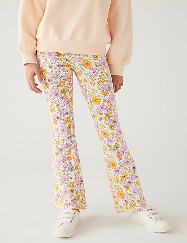 Cotton Rich Floral Leggings