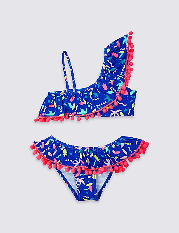 All Over Palm Print Bikini Set (3-16 Years)