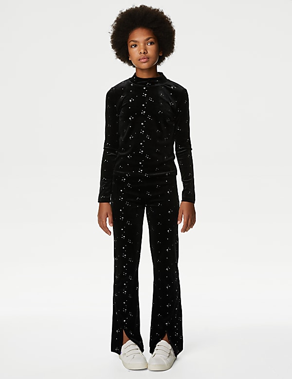 Flared legging glitter clearance